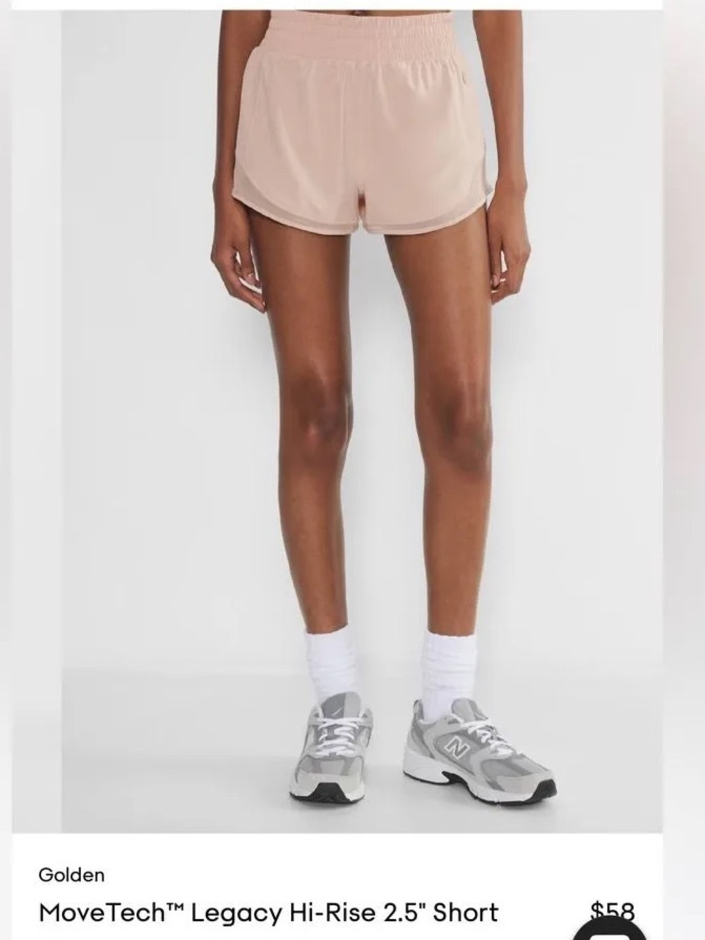 TNA Golden MoveTech Legacy Hi-Rise Shorts Blush Pink